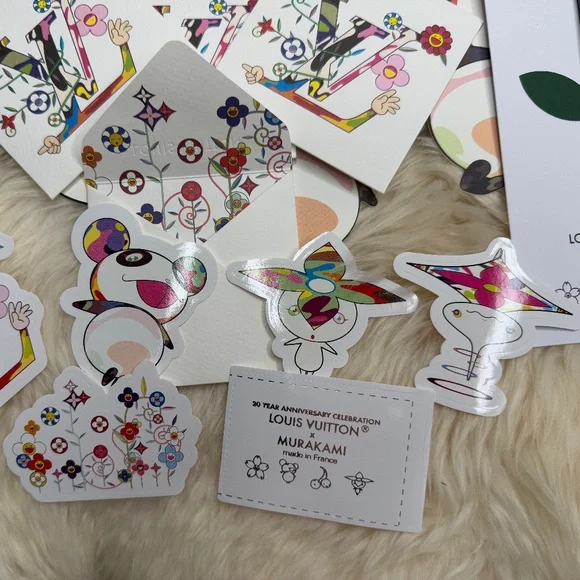 NEW Louis Vuitton X Murakami Sticker Set 6 Stickers - Picture 2 of 4